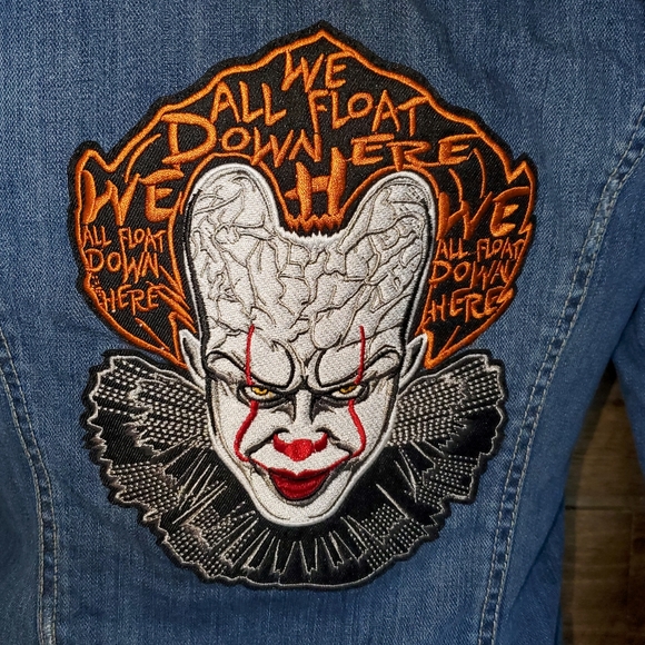 Stephen King It Customized Jean Jacket Size 0 - Picture 5 of 16
